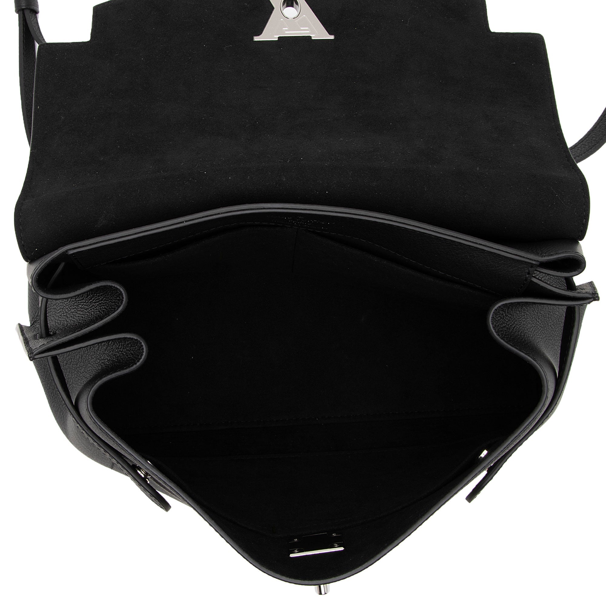 Louis Vuitton Grained Calfskin Lockme Ever MM Satchel (SHF-xxWmqD)