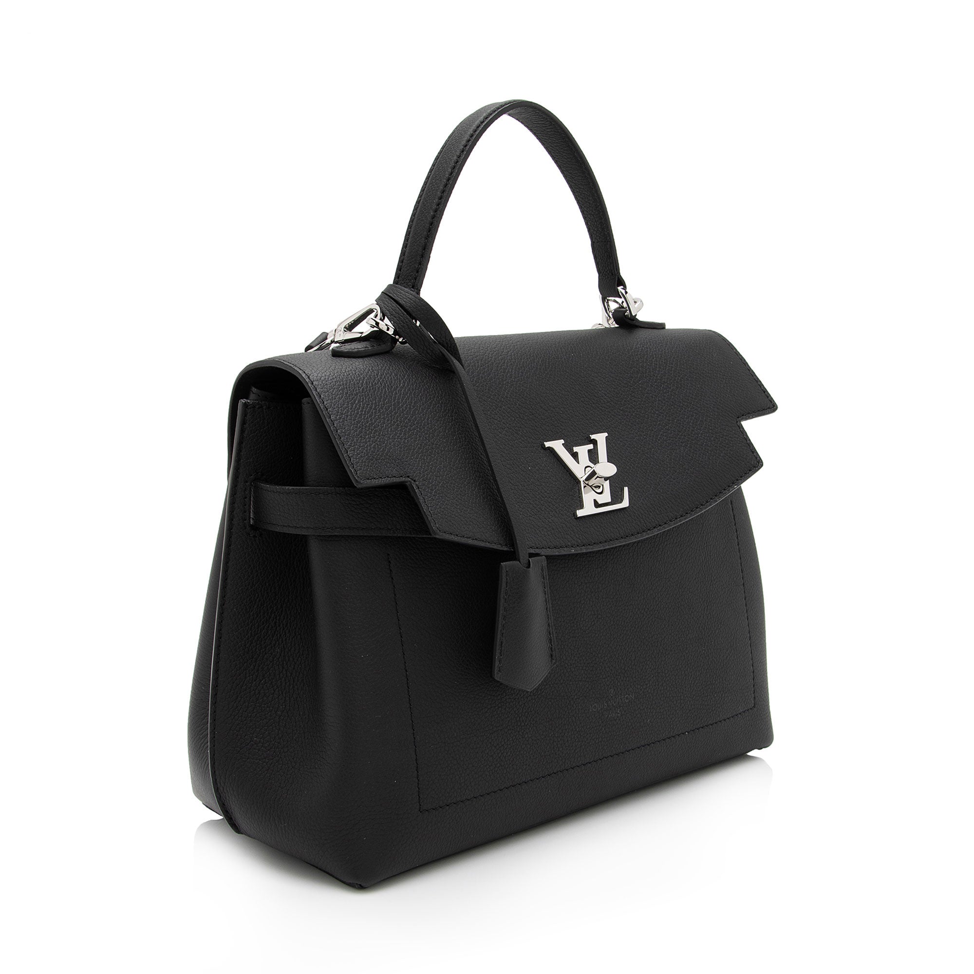 Louis Vuitton Grained Calfskin Lockme Ever MM Satchel (SHF-xxWmqD)
