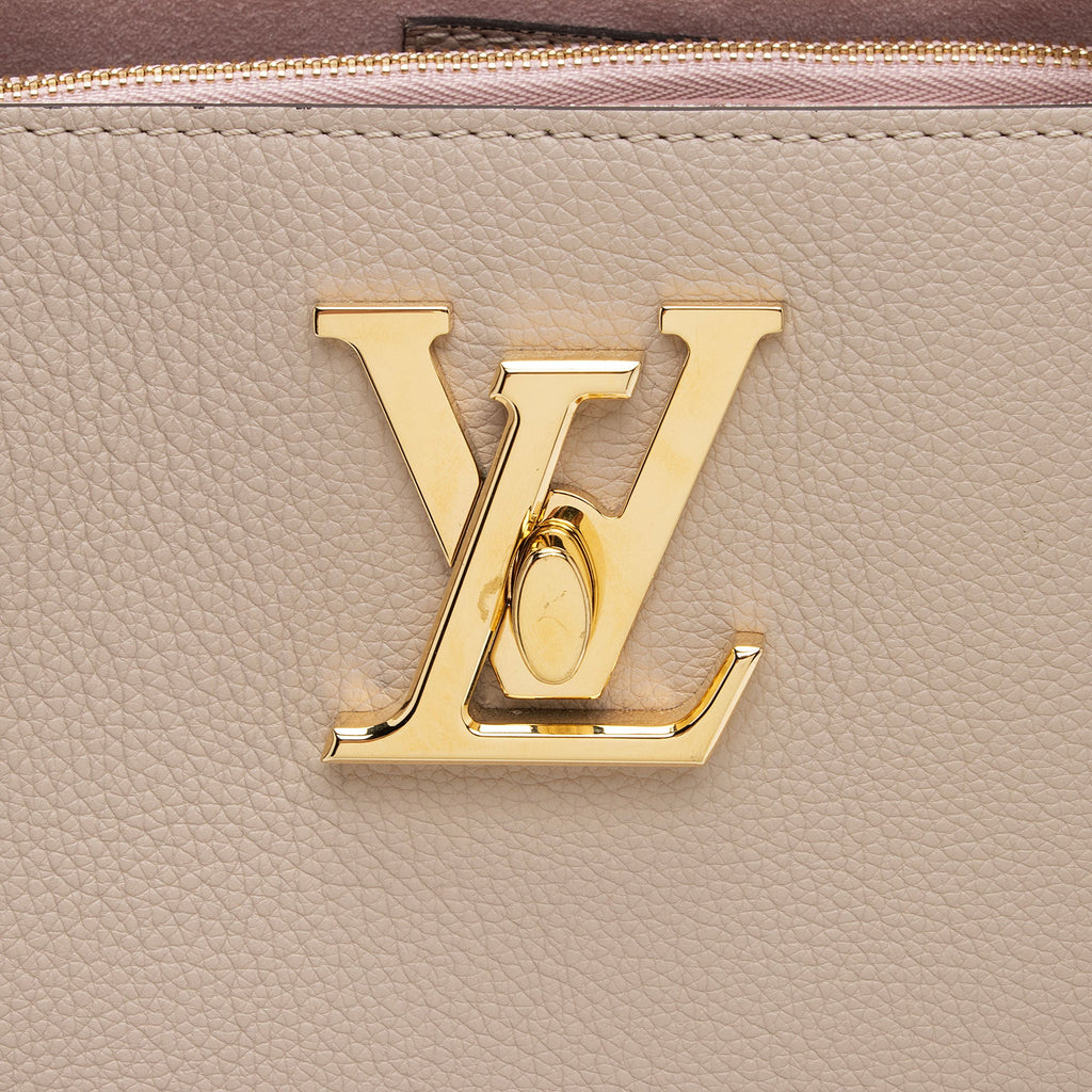 Louis Vuitton Grained Calfskin Lockme Shopper Tote (SHF-rjiNdJ)