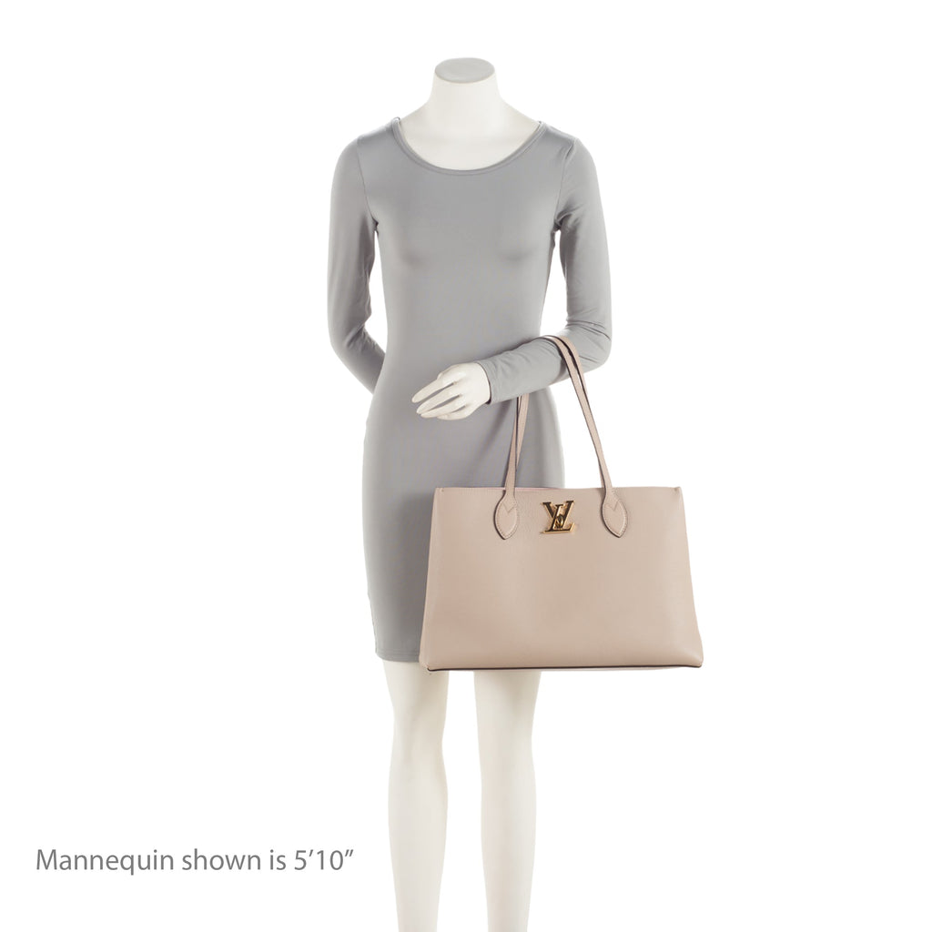 Louis Vuitton Grained Calfskin Lockme Shopper Tote (SHF-rjiNdJ)