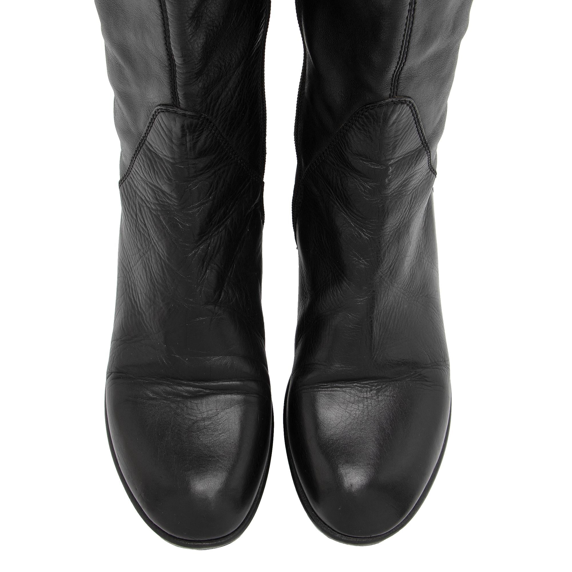 Louis Vuitton Lambskin LV Over the Knee Boots - Size 7.5 / 37.5 (SHF-rbraiU)
