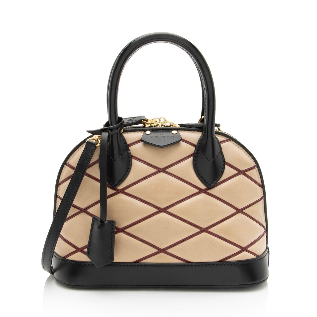 Louis Vuitton Lambskin Malletage Alma BB Satchel
