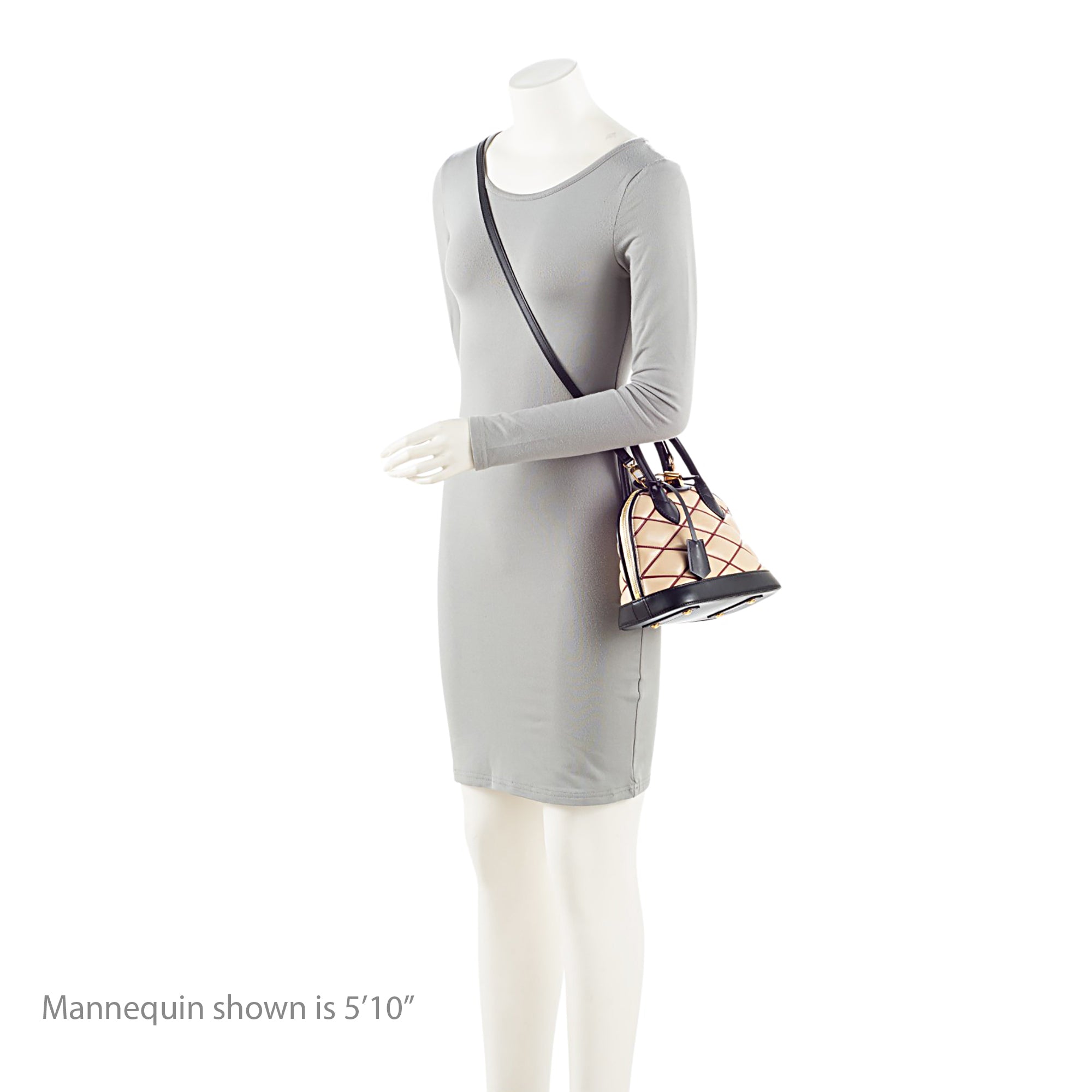 Louis Vuitton Lambskin Malletage Alma BB Satchel