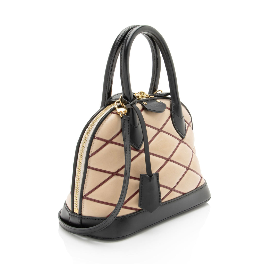 Louis Vuitton Lambskin Malletage Alma BB Satchel