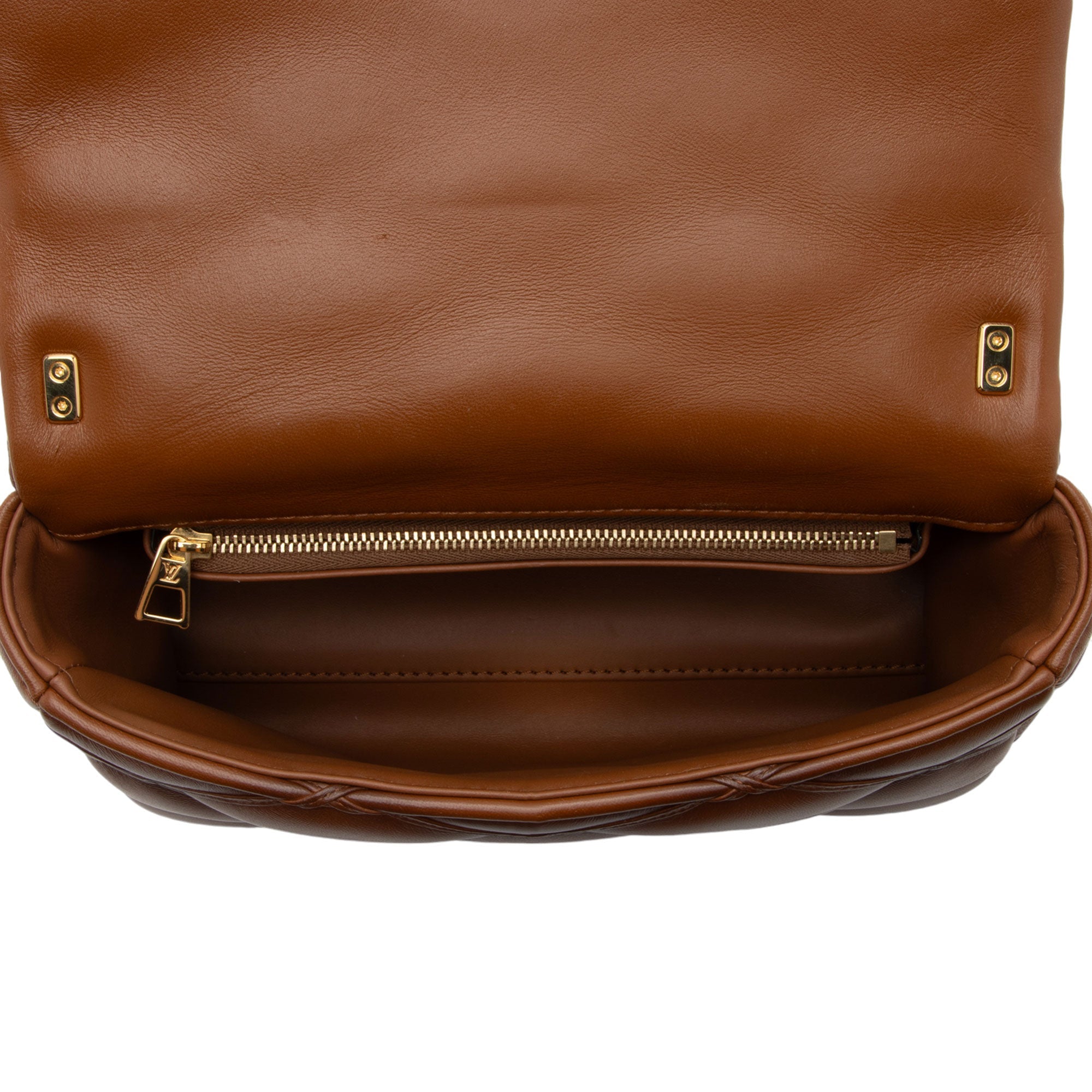 Louis Vuitton Lambskin Malletage GO-14 MM Top Handle (SHF-vVtcbn)
