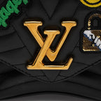 Louis Vuitton Limited Edition Calfskin Patches New Wave Chain MM Shoulder Bag (SHF-rK1e8I)