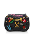 Louis Vuitton Limited Edition Calfskin Patches New Wave Chain MM Shoulder Bag (SHF-rK1e8I)