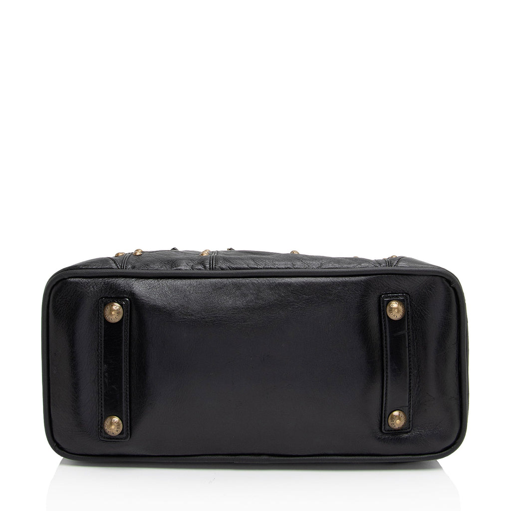 Louis Vuitton Limited Edition Lambskin Riveting Satchel (SHF-qoeOQg)