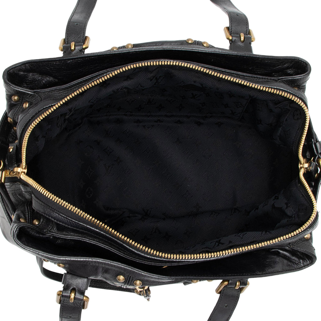 Louis Vuitton Limited Edition Lambskin Riveting Satchel (SHF-qoeOQg)