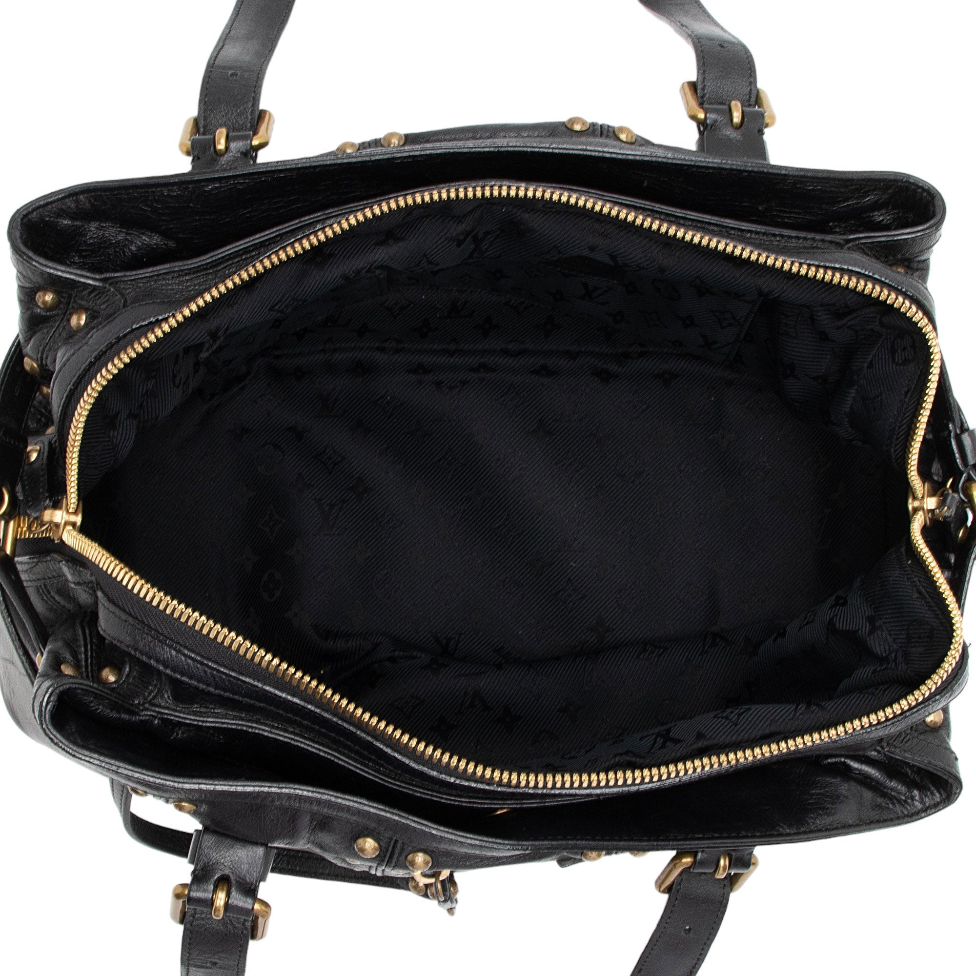 Louis Vuitton Limited Edition Lambskin Riveting Satchel (SHF-qoeOQg)