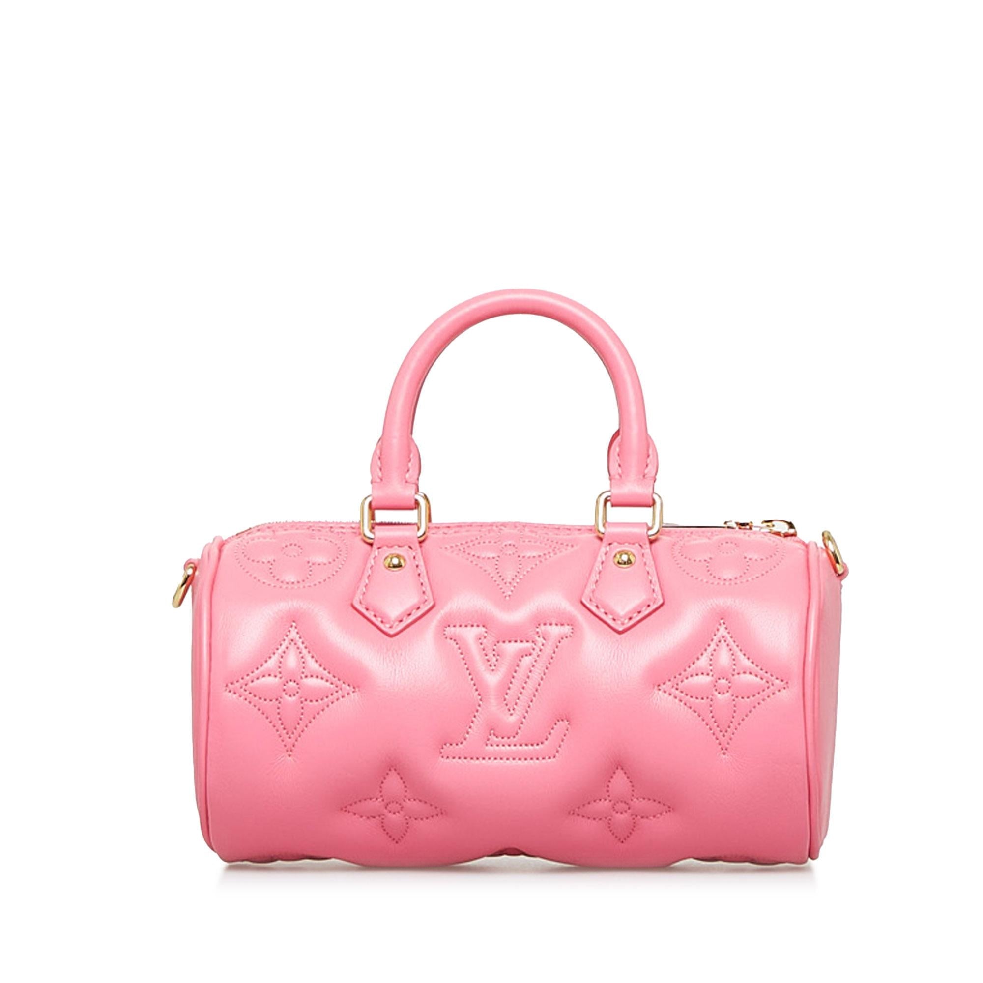 Louis Vuitton Monogram Calfskin Bubblegram Papillon BB (SHG-Roo25U)
