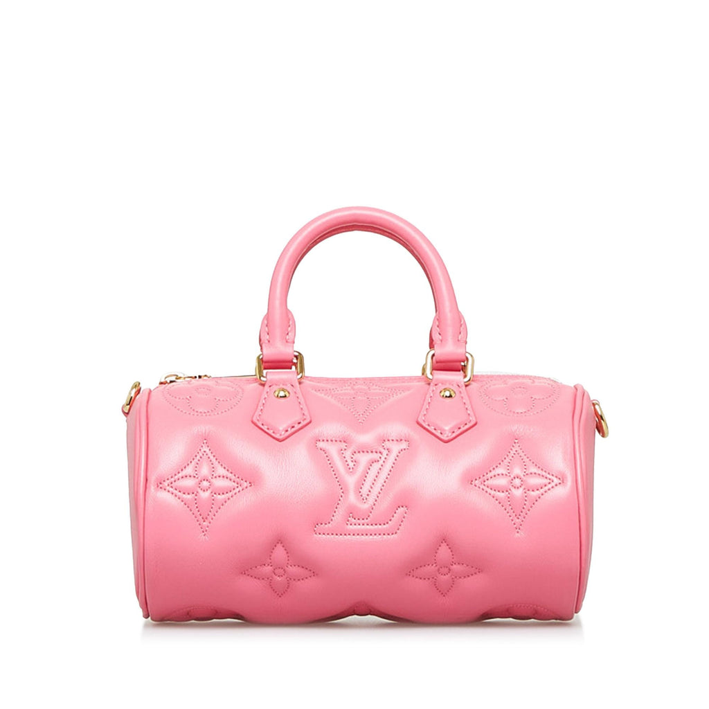 Louis Vuitton Monogram Calfskin Bubblegram Papillon BB (SHG-Roo25U)