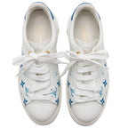Louis Vuitton Monogram Calfskin Time Out Sneakers - Size 7.5 / 37.5 (SHF-gJzUEp)