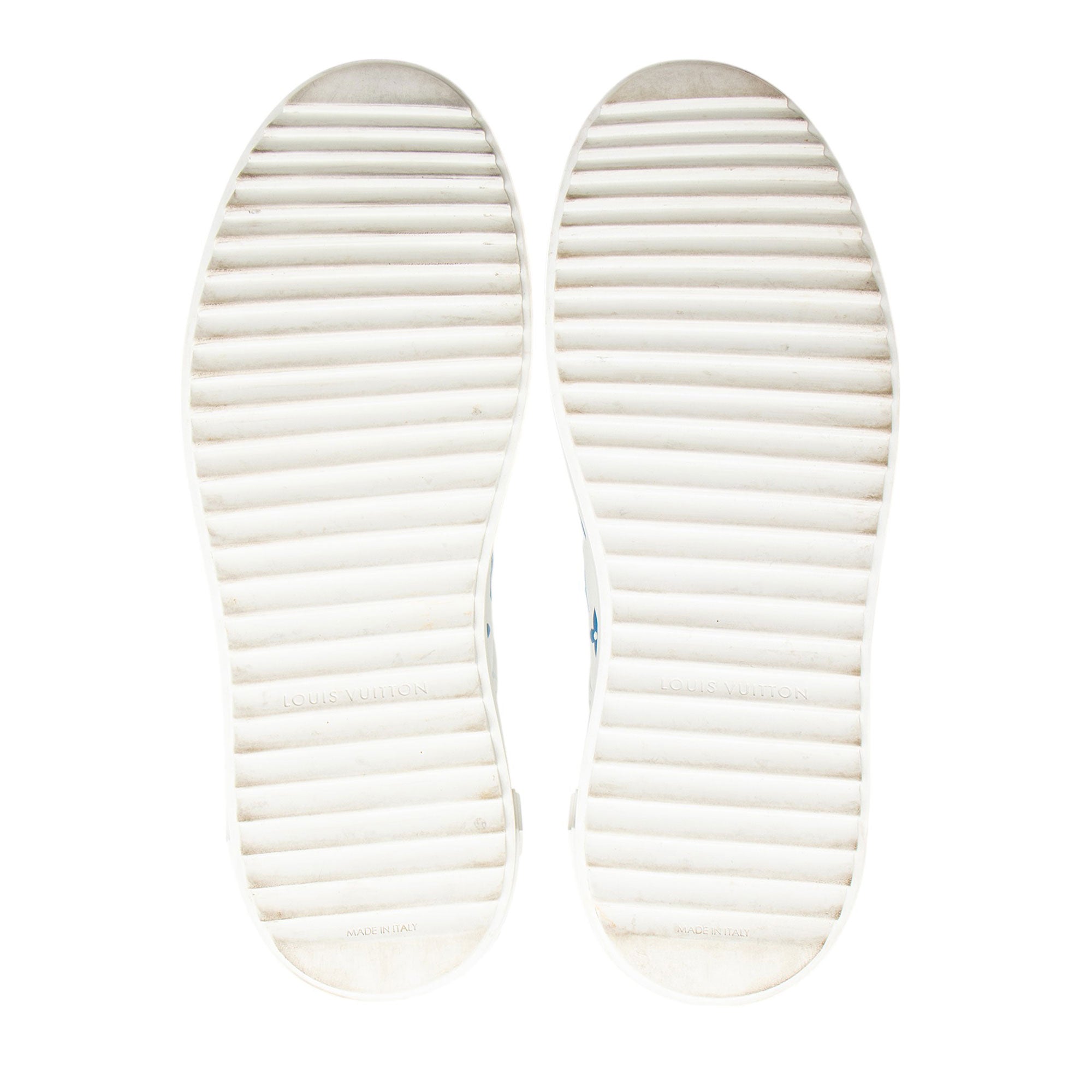 Louis Vuitton Monogram Calfskin Time Out Sneakers - Size 7.5 / 37.5