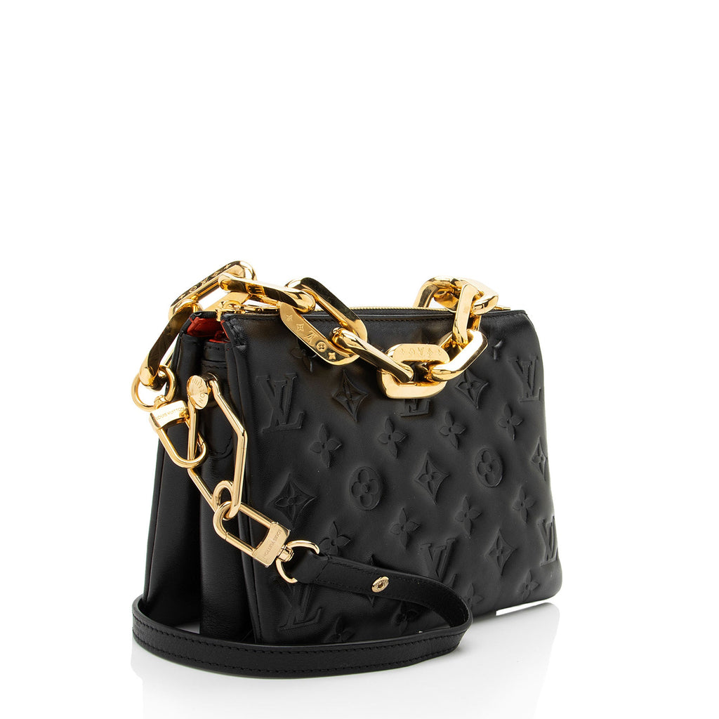 Louis Vuitton Monogram Embossed Lambskin Coussin BB Shoulder Bag