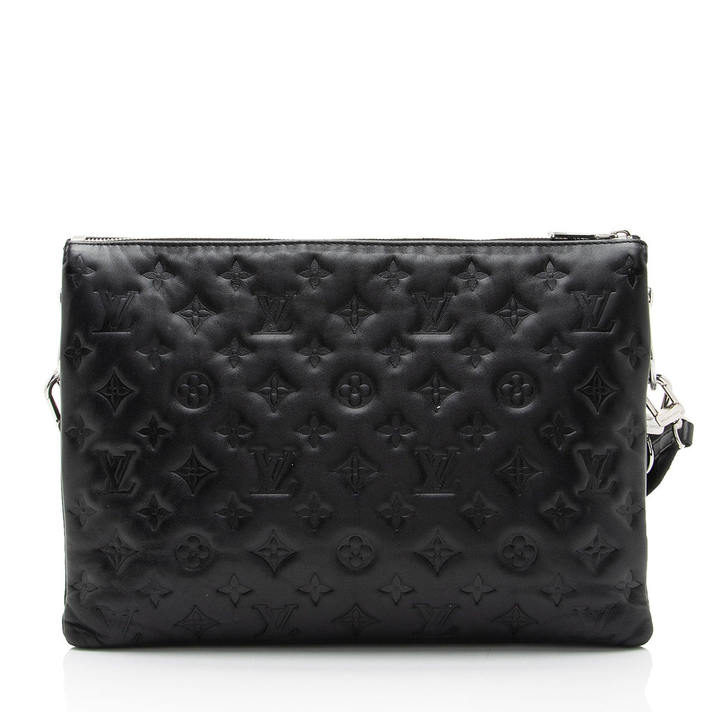 Louis Vuitton Monogram Embossed Lambskin Coussin MM Shoulder Bag (SHF-c3KGRN)