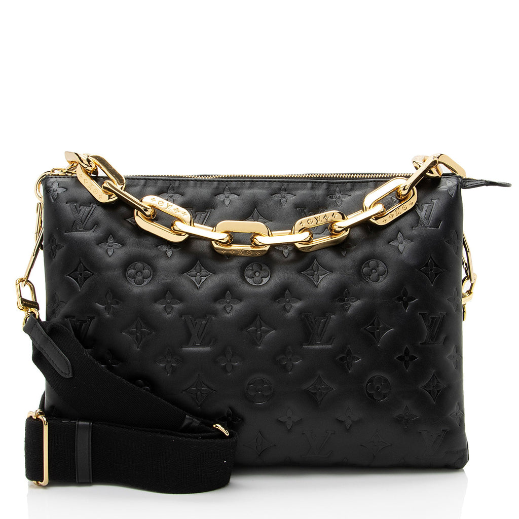 Louis Vuitton Monogram Embossed Lambskin Coussin MM Shoulder Bag