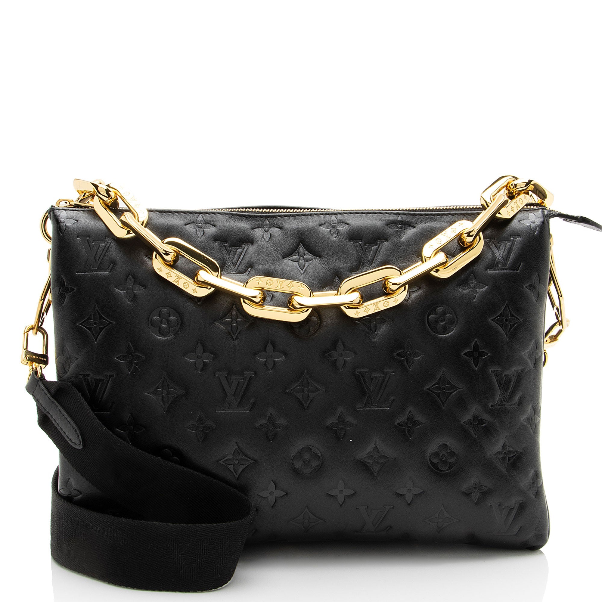 Louis Vuitton Monogram Embossed Lambskin Coussin MM Shoulder Bag