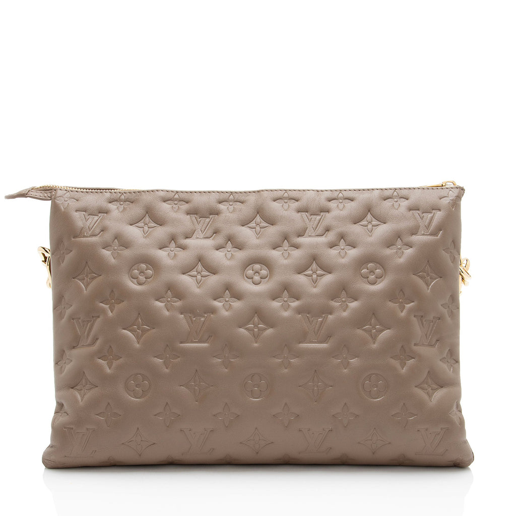 Louis Vuitton Monogram Embossed Lambskin Coussin MM Shoulder Bag