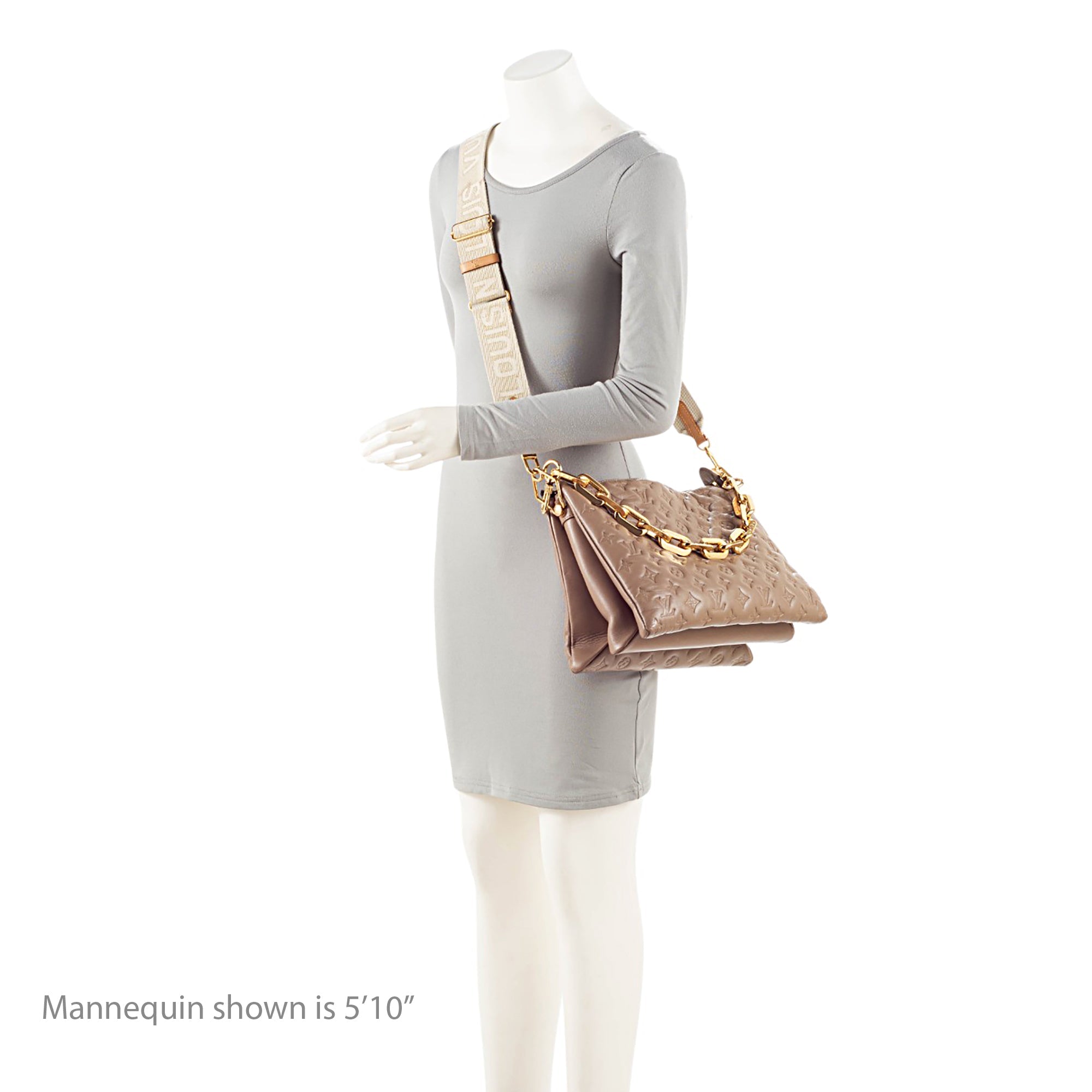 Louis Vuitton Monogram Embossed Lambskin Coussin MM Shoulder Bag