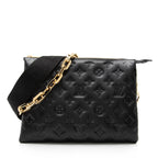 Louis Vuitton Monogram Embossed Lambskin Coussin PM Shoulder Bag (SHF-23655)