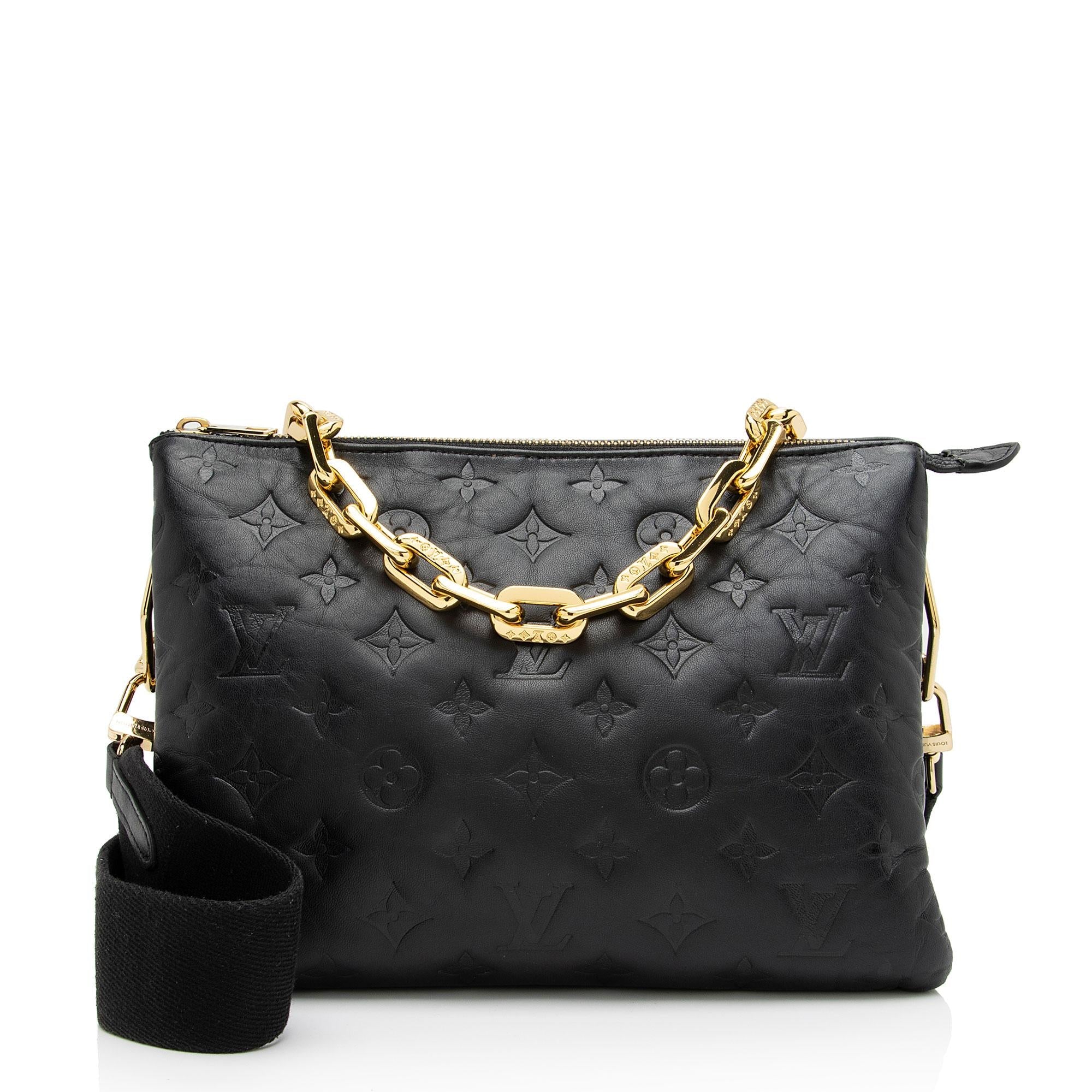 Louis Vuitton Monogram Embossed Lambskin Coussin PM Shoulder Bag (SHF-4qrMA6)