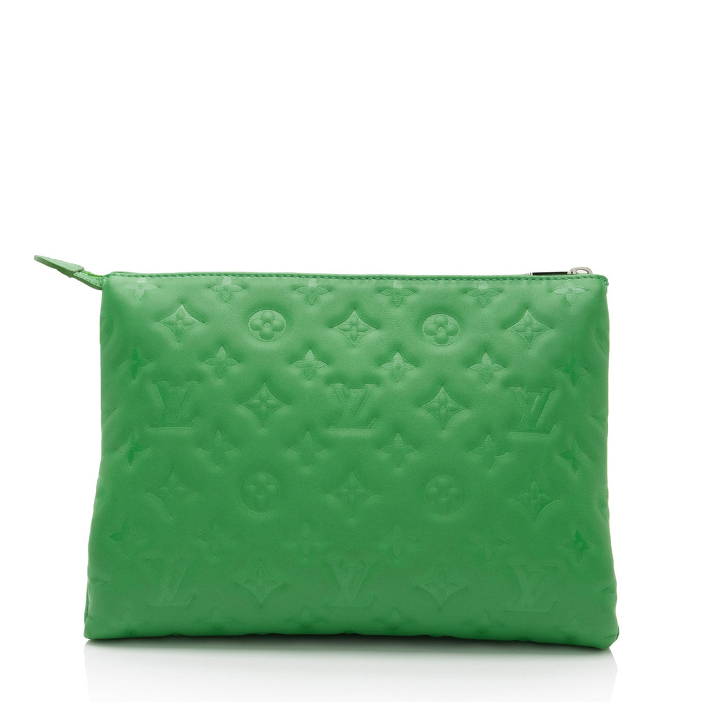 Louis Vuitton Monogram Embossed Lambskin Coussin PM Shoulder Bag (SHF-j2m8SE)