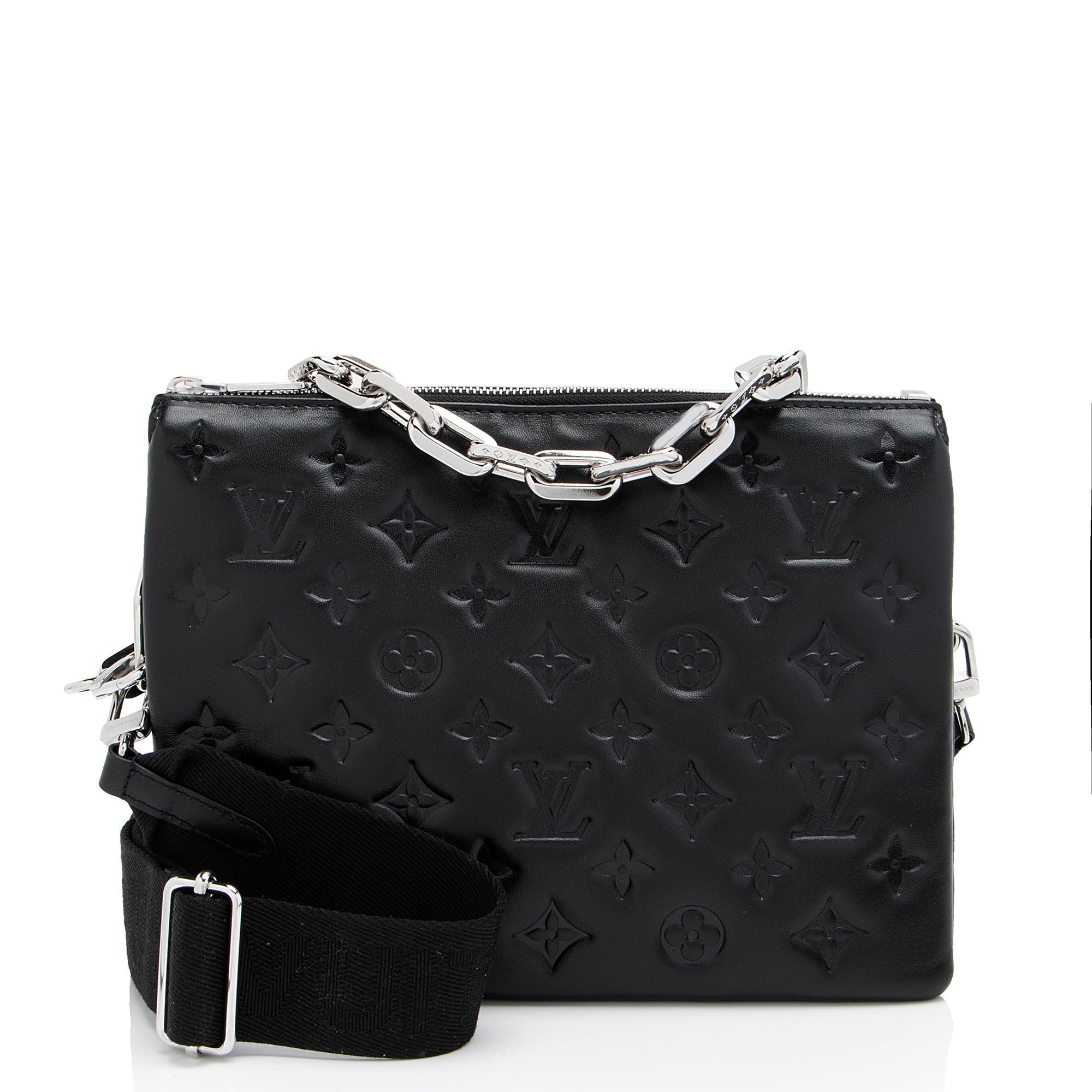Louis Vuitton Monogram Embossed Lambskin Coussin PM Shoulder Bag (SHF-jwrSkh)