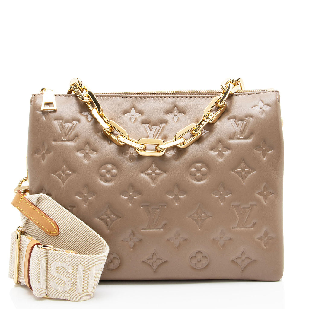 Louis Vuitton Monogram Embossed Lambskin Coussin PM Shoulder Bag