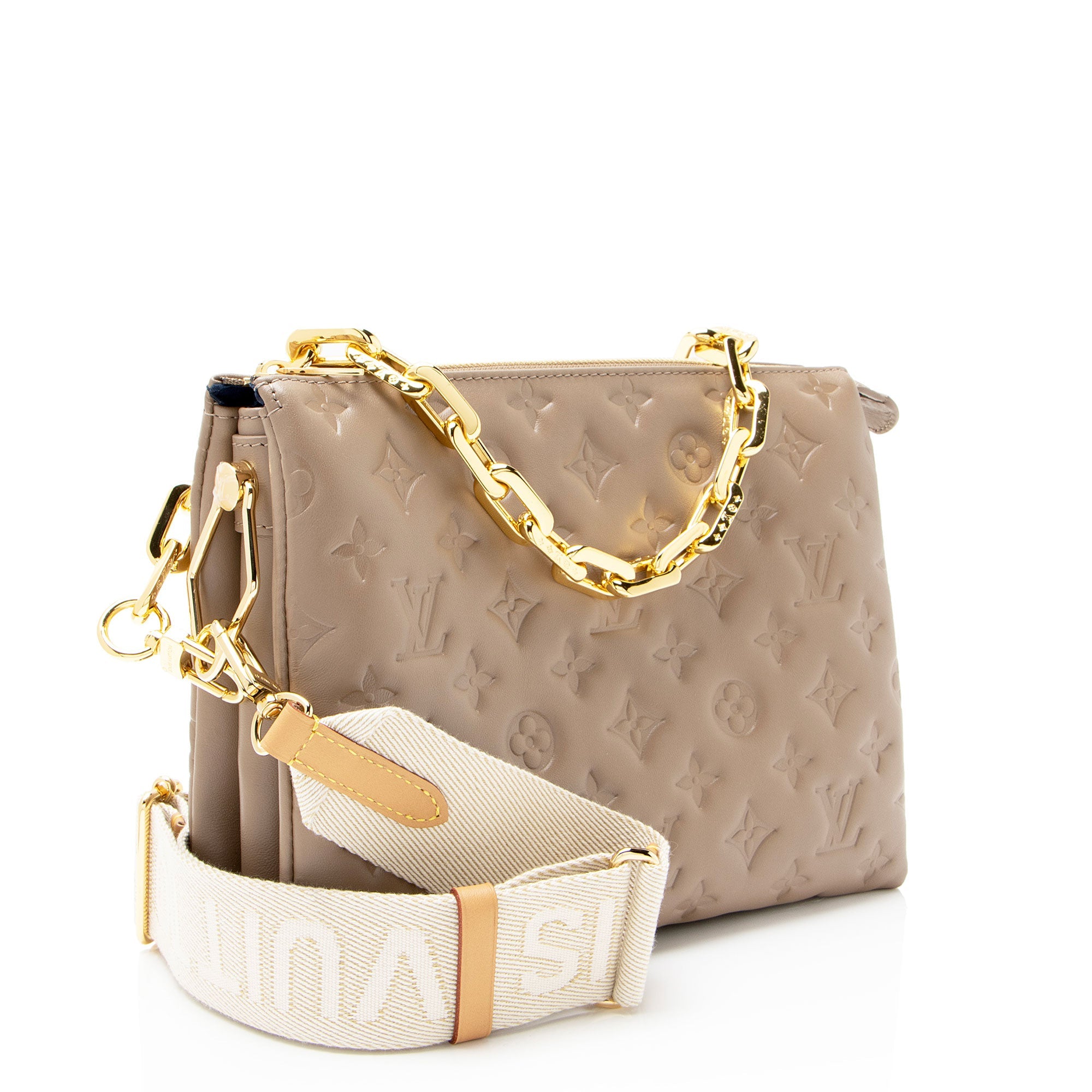 Louis Vuitton Monogram Embossed Lambskin Coussin PM Shoulder Bag
