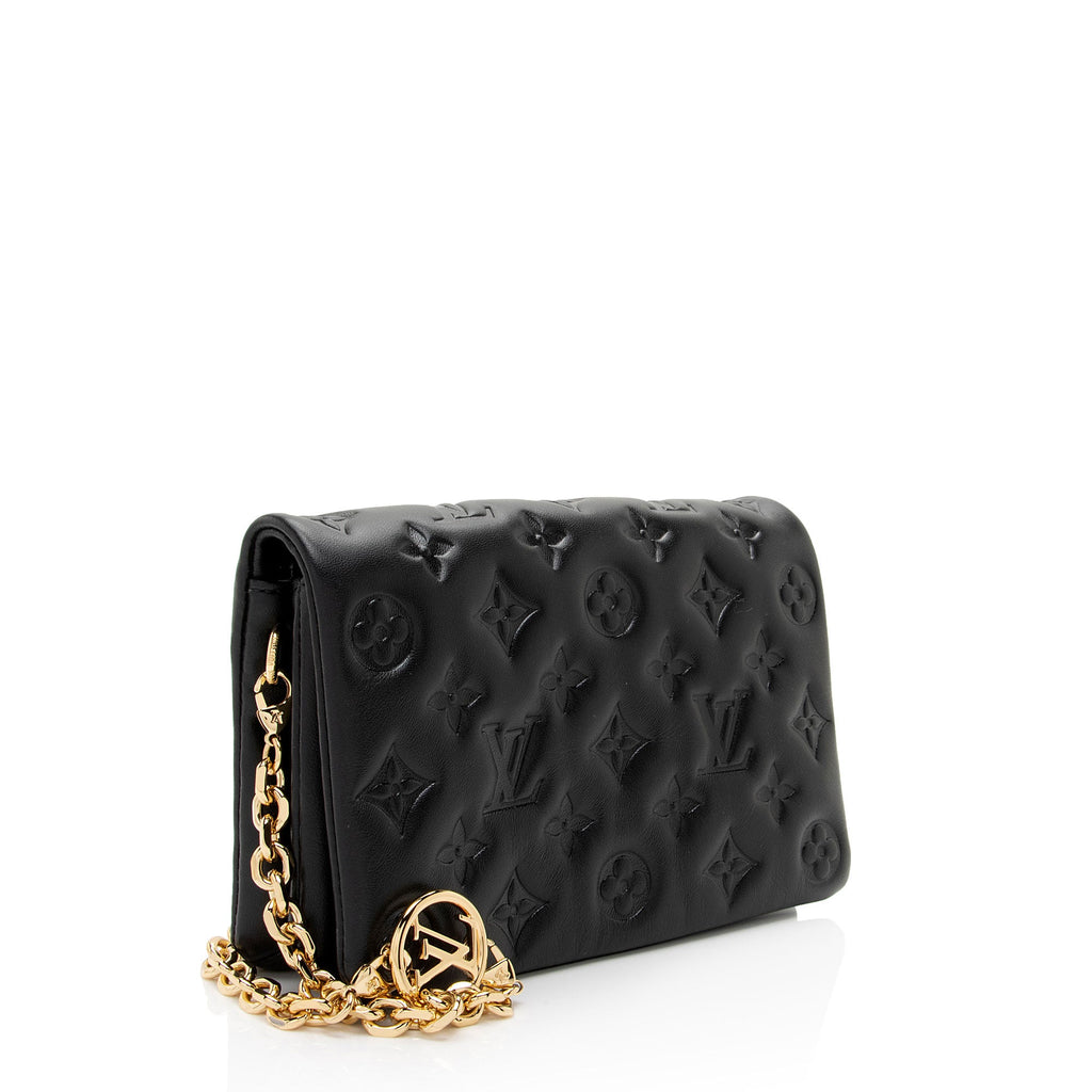 Louis Vuitton Monogram Embossed Lambskin Coussin Pochette (SHF-vpjF7w)