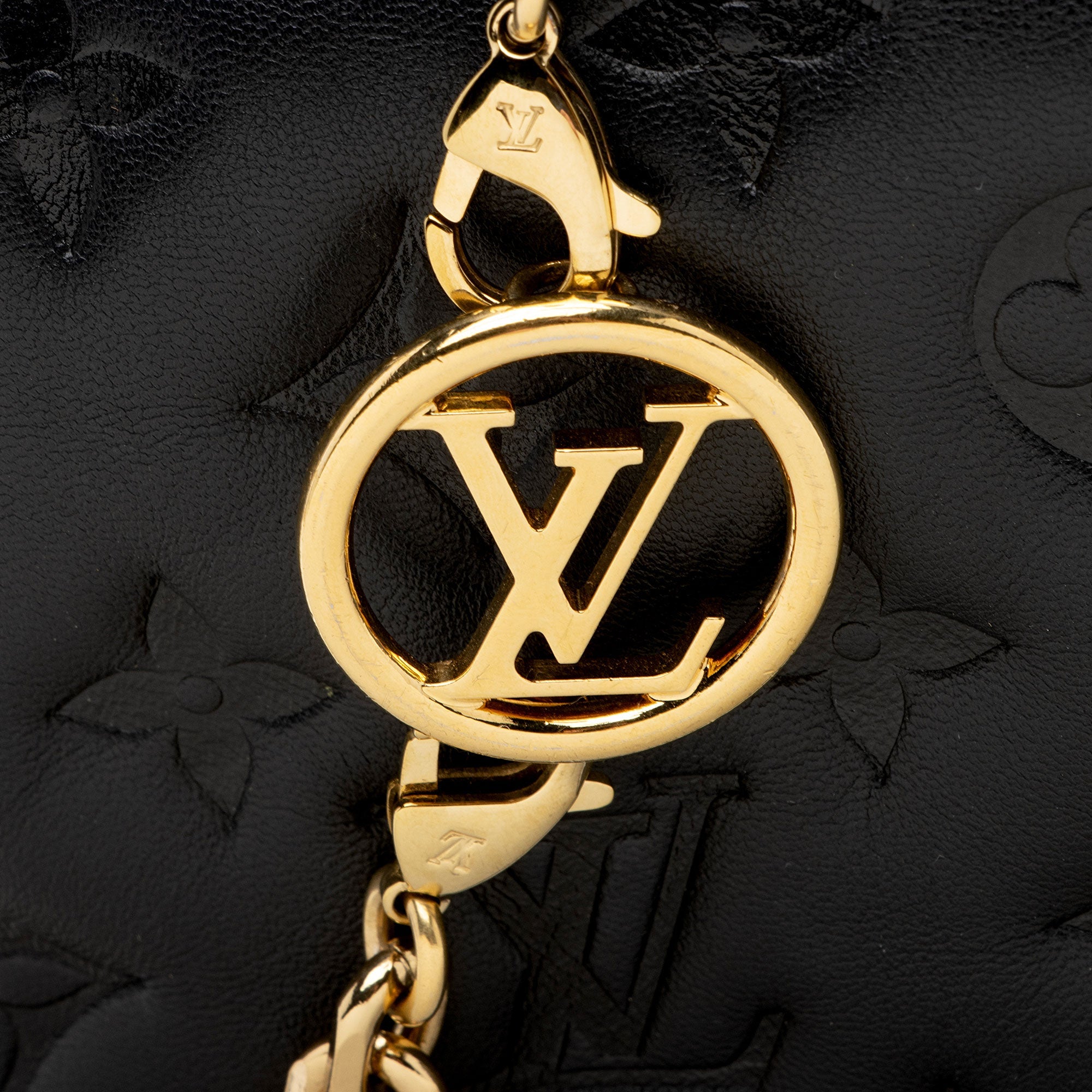 Louis Vuitton Monogram Embossed Lambskin Coussin Pochette (SHF-cmWPKU)