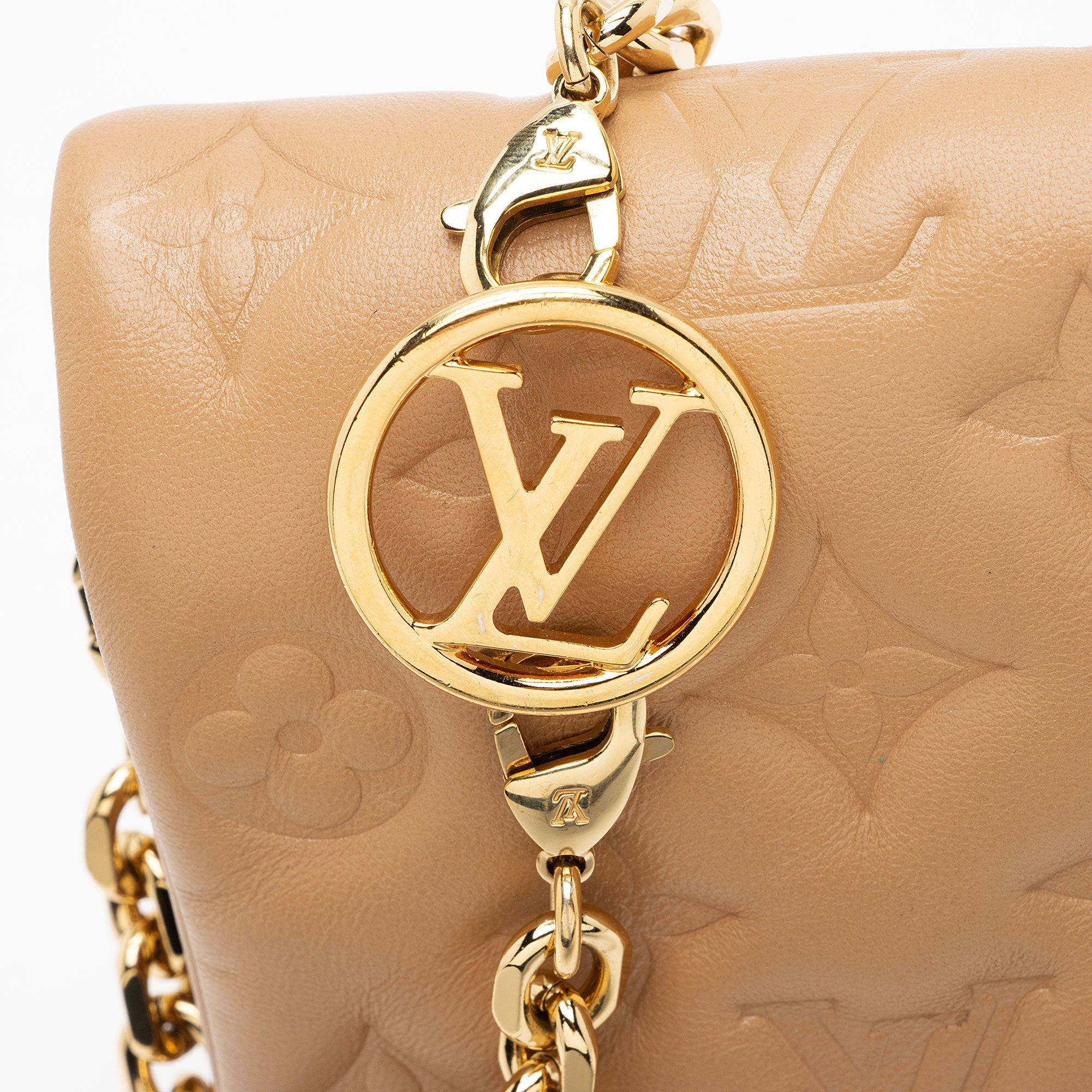 Louis Vuitton Monogram Embossed Lambskin Coussin Pochette (SHF-SesFbD)