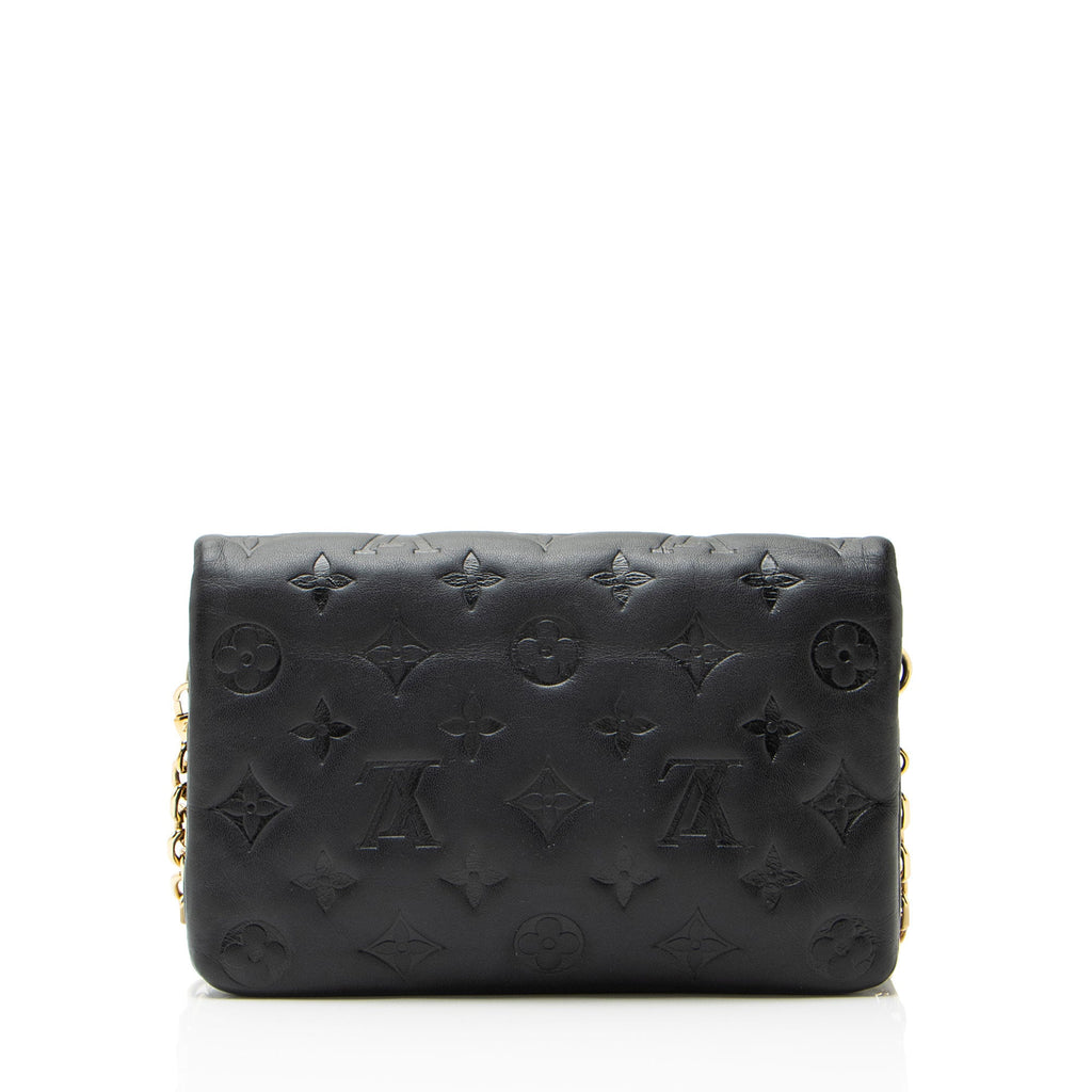 Louis Vuitton Monogram Embossed Lambskin Coussin Pochette