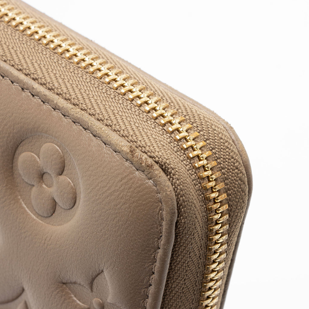 Louis Vuitton Monogram Embossed Lambskin Coussin Zippy Wallet