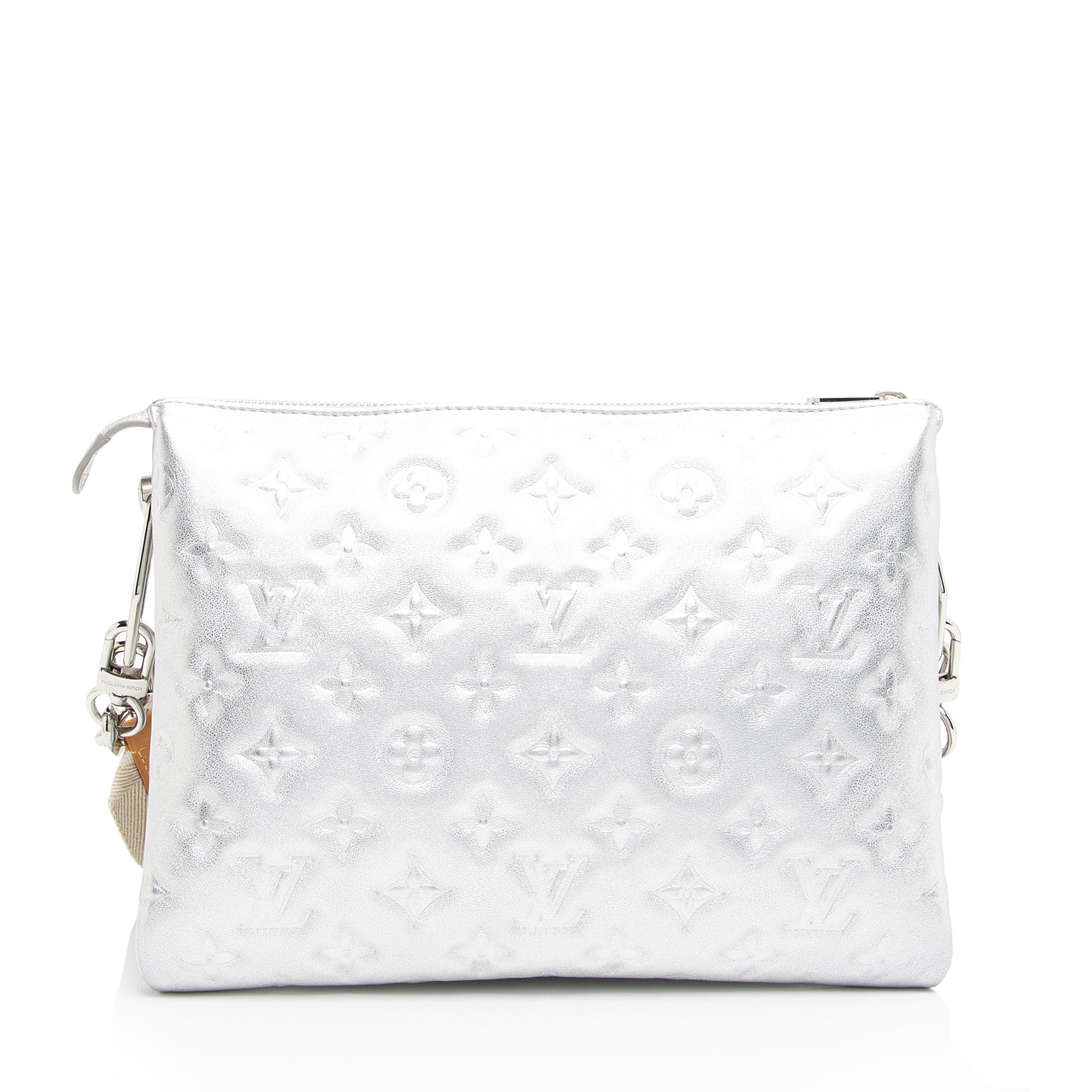 Louis Vuitton Monogram Embossed Metallic Lambskin Coussin PM Shoulder Bag (SHF-vZC5uL)