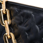 Louis Vuitton Monogram Embossed Puffy Lambskin Coussin MM