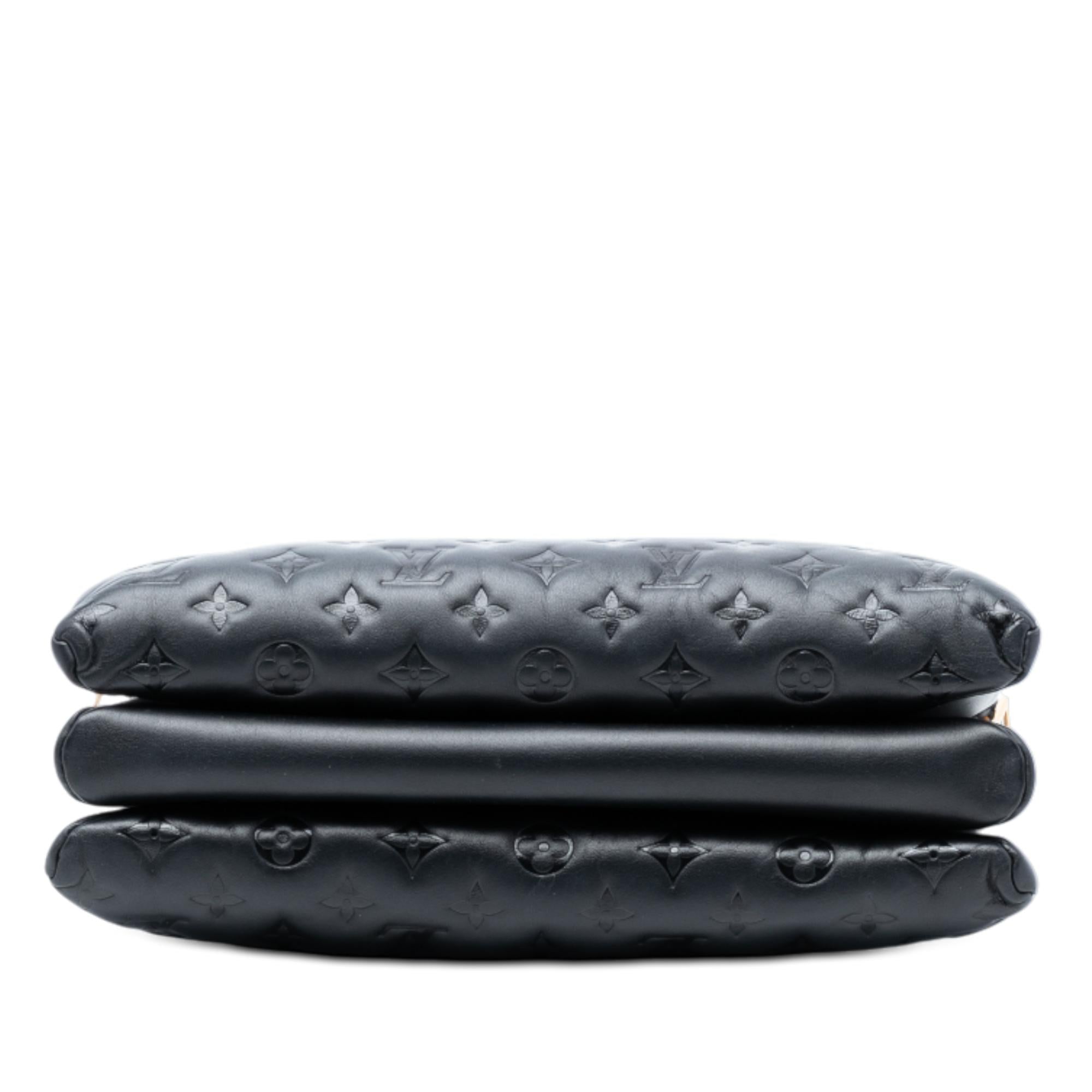 Louis Vuitton Monogram Embossed Puffy Lambskin Coussin MM