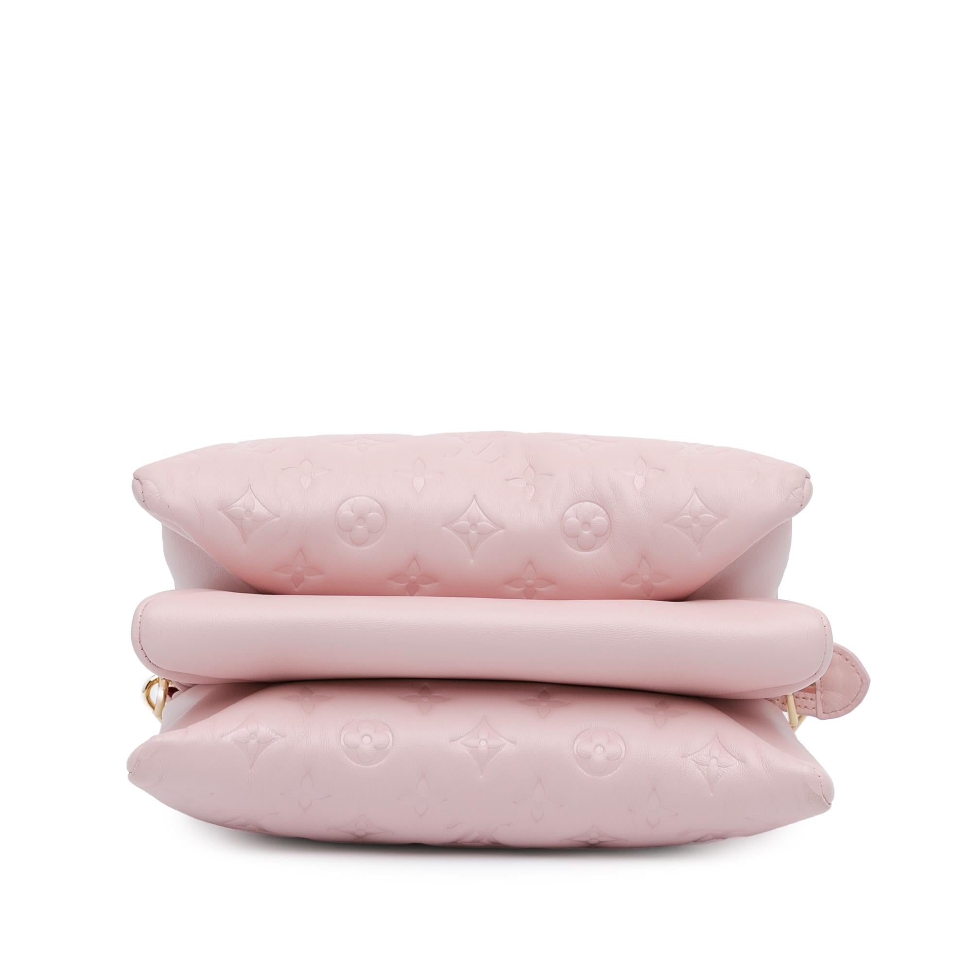 Louis Vuitton Monogram Embossed Puffy Lambskin Coussin PM