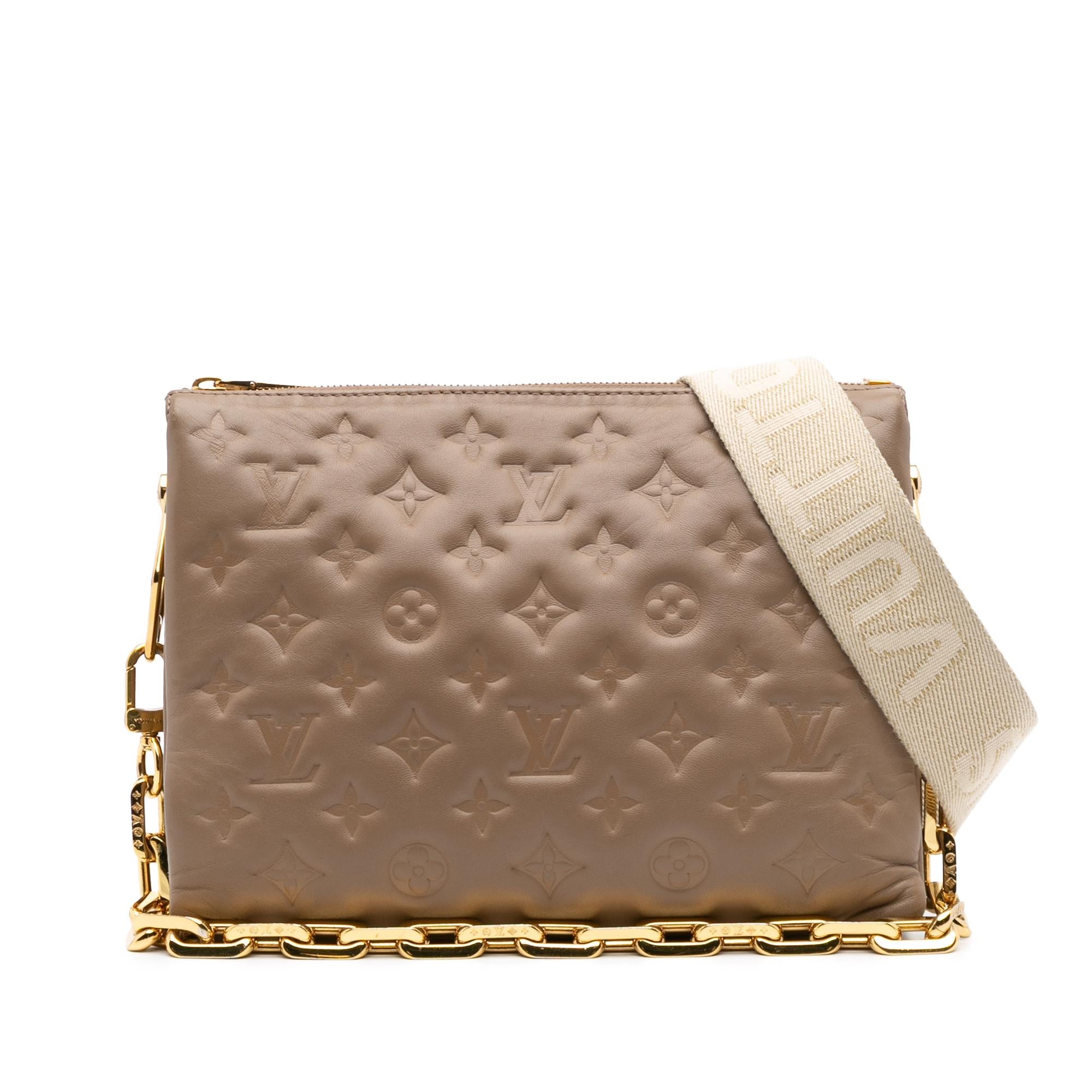 Louis Vuitton Monogram Embossed Puffy Lambskin Coussin PM