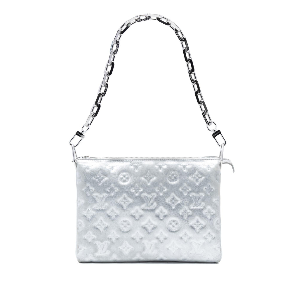Louis Vuitton Monogram Embossed Puffy Lambskin Coussin PM
