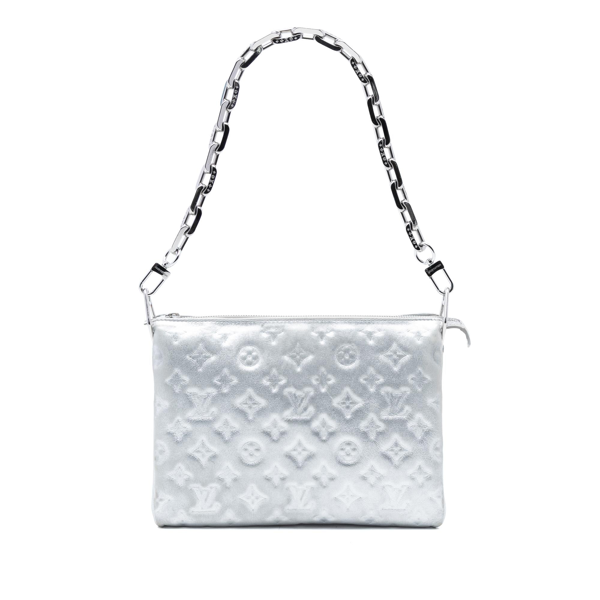 Louis Vuitton Monogram Embossed Puffy Lambskin Coussin PM