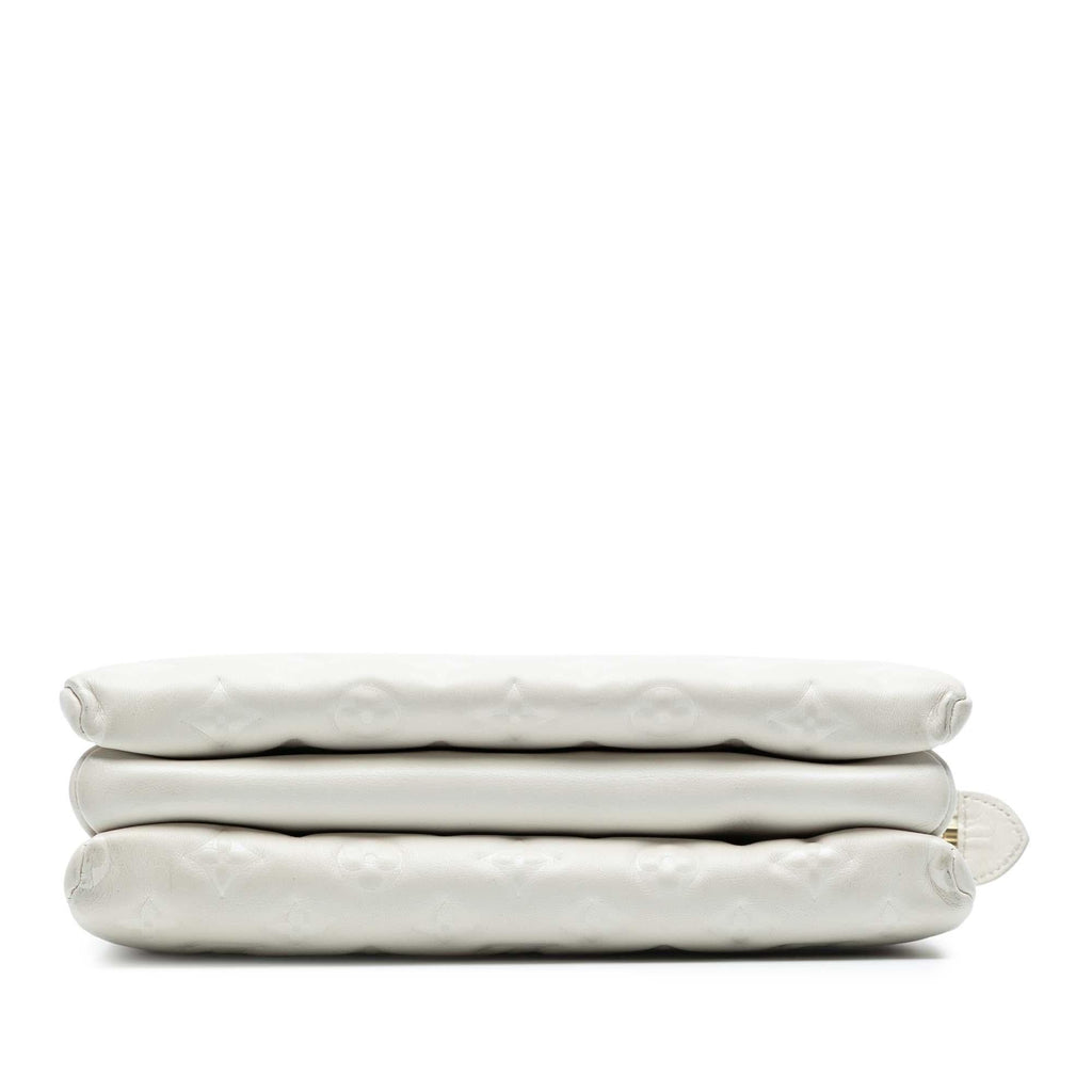 Louis Vuitton Monogram Embossed Puffy Lambskin Coussin PM