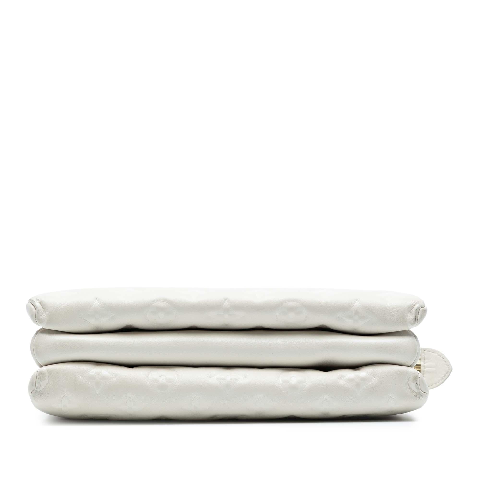 Louis Vuitton Monogram Embossed Puffy Lambskin Coussin PM