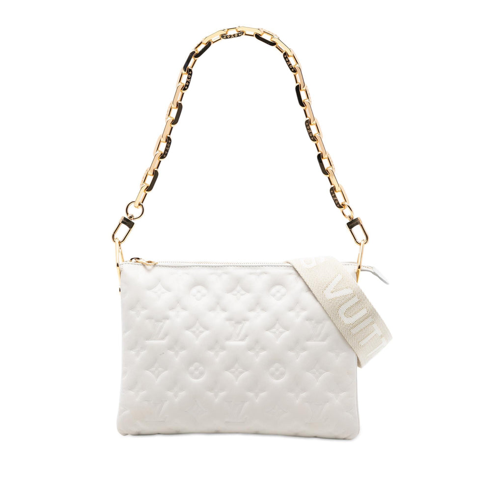 Louis Vuitton Monogram Embossed Puffy Lambskin Coussin PM