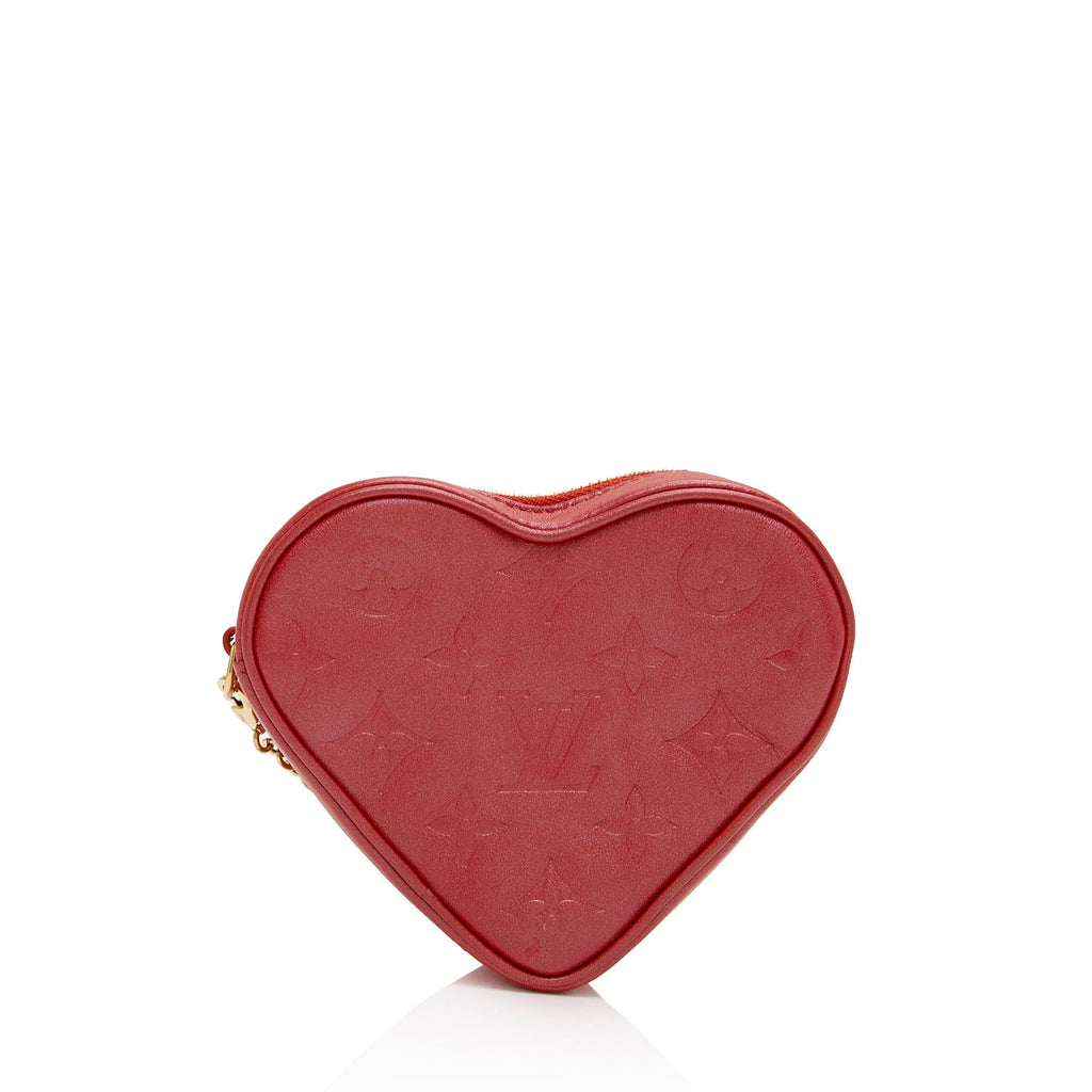 Louis Vuitton Monogram Lambskin Sac Coueur Heart on Chain (SHF-VfXfrg)