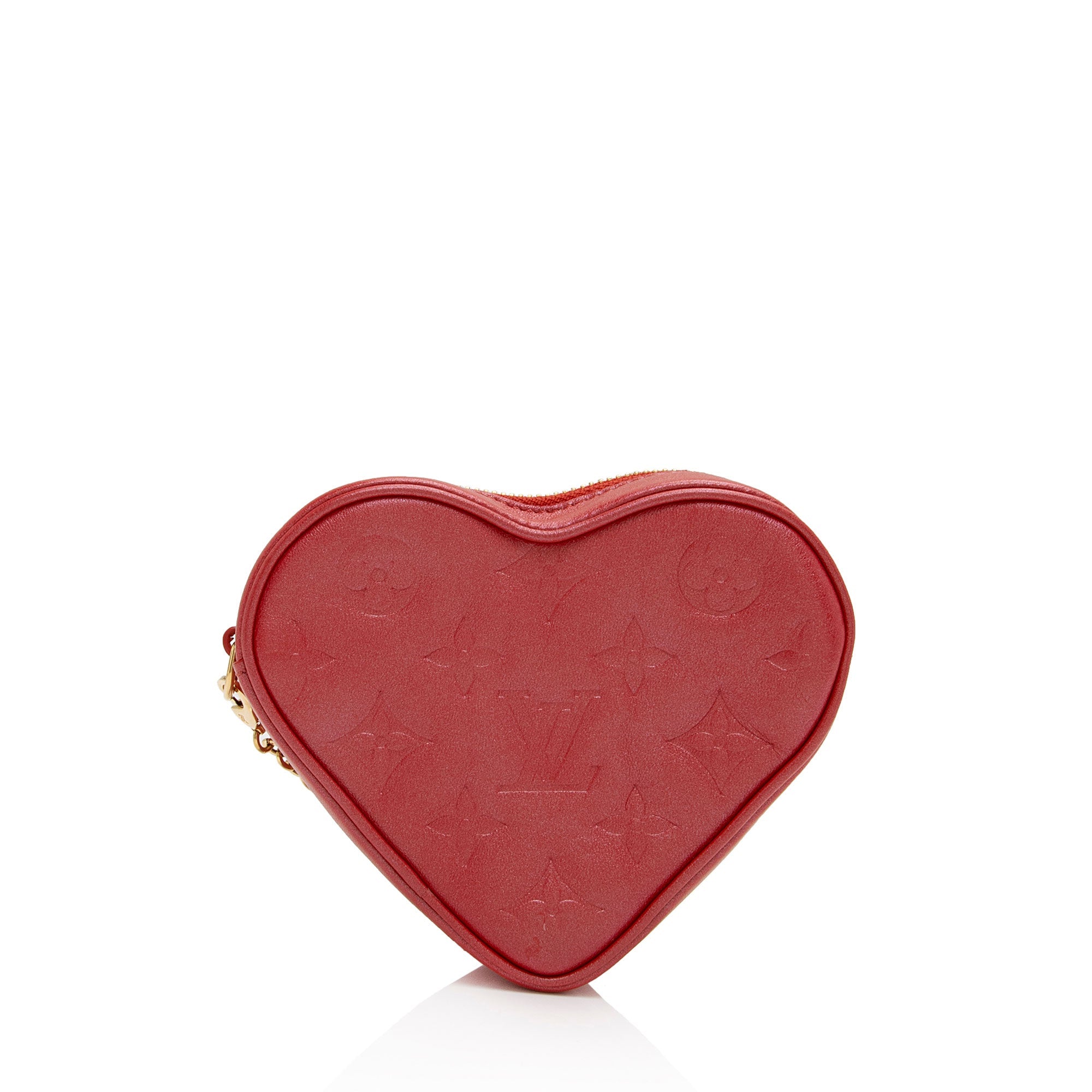 Louis Vuitton Monogram Lambskin Sac Coueur Heart on Chain (SHF-VfXfrg)