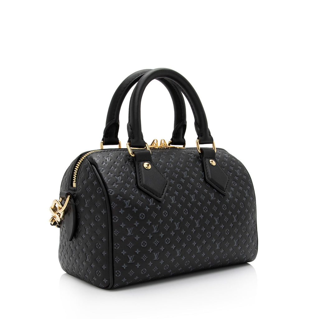 Louis Vuitton Nanogram Calfskin Speedy Bandouliere 20 Satchel (SHF-u2RMnx)
