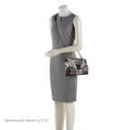 Louis Vuitton Calfskin Palm Print Twist MM Shoulder Bag (SHF-18828)