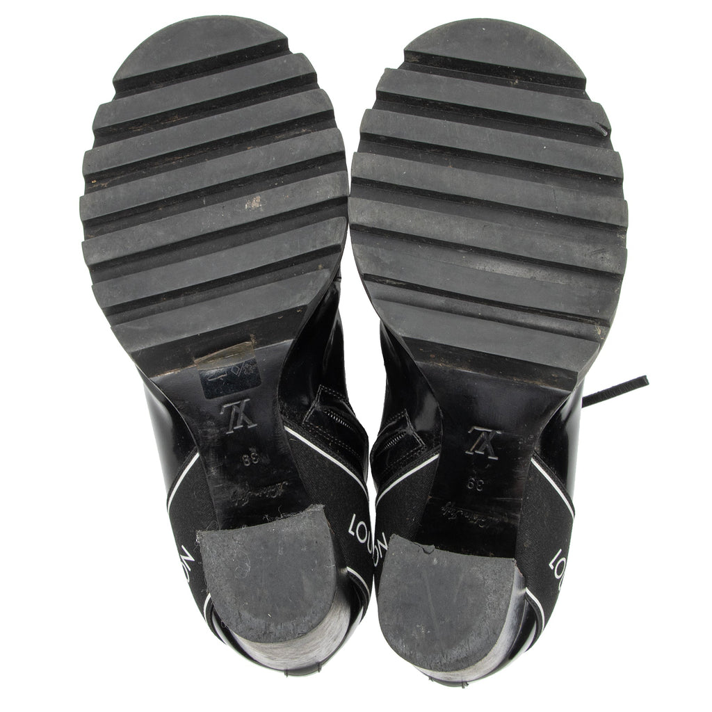 Louis Vuitton Patent Calfskin Logo Star Trail Ankle Boots - Size 9 / 39 (SHF-zRYNNb)